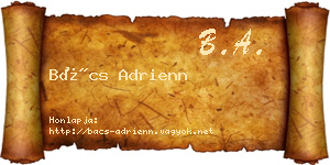 Bács Adrienn névjegykártya